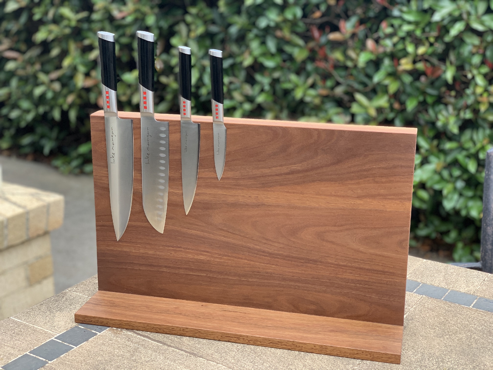 Magnetic Knife Boards - Single Sided Leaning Type 500w x 260h - Handcrafted  By Zane