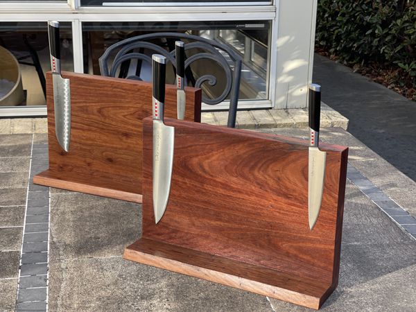 Magnetic Knife Boards - Single Sided Leaning Type 500w x 260h - Handcrafted  By Zane